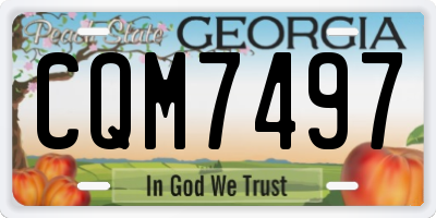 GA license plate CQM7497