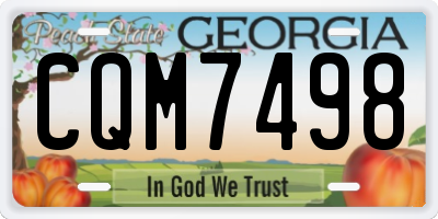 GA license plate CQM7498