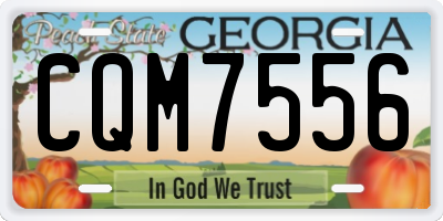 GA license plate CQM7556