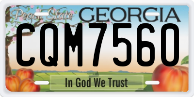 GA license plate CQM7560