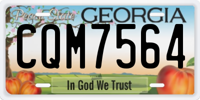 GA license plate CQM7564
