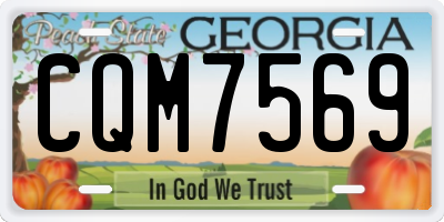 GA license plate CQM7569
