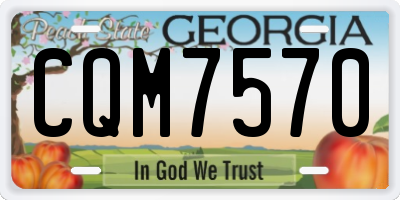 GA license plate CQM7570