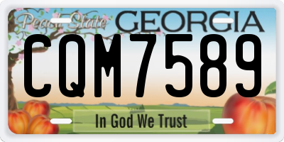 GA license plate CQM7589
