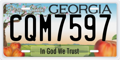 GA license plate CQM7597