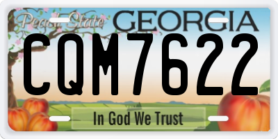 GA license plate CQM7622
