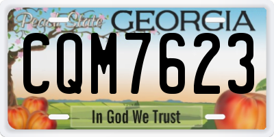 GA license plate CQM7623