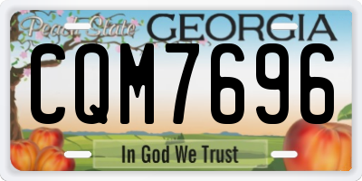 GA license plate CQM7696