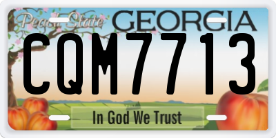 GA license plate CQM7713