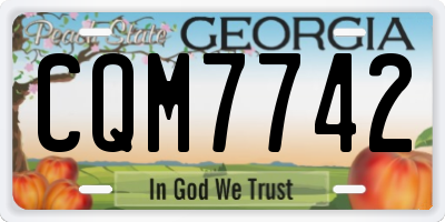 GA license plate CQM7742
