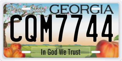 GA license plate CQM7744