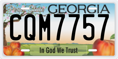 GA license plate CQM7757