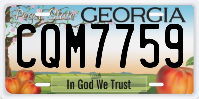 GA license plate CQM7759