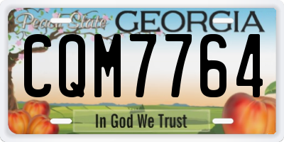 GA license plate CQM7764