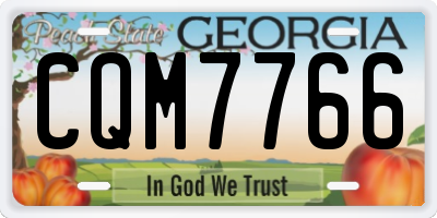 GA license plate CQM7766