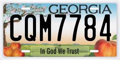 GA license plate CQM7784