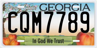 GA license plate CQM7789
