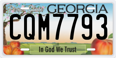 GA license plate CQM7793