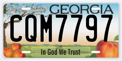 GA license plate CQM7797