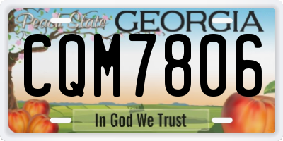 GA license plate CQM7806