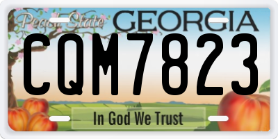 GA license plate CQM7823
