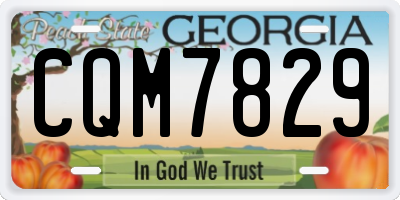 GA license plate CQM7829