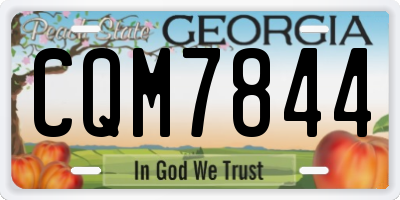 GA license plate CQM7844