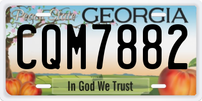 GA license plate CQM7882