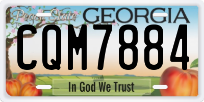 GA license plate CQM7884