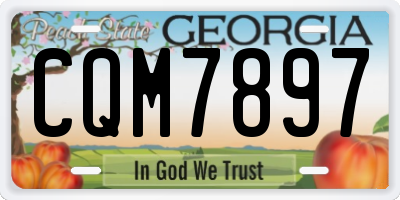 GA license plate CQM7897