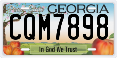 GA license plate CQM7898