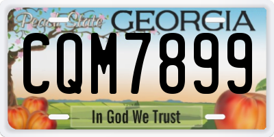 GA license plate CQM7899