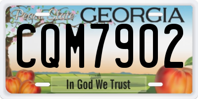 GA license plate CQM7902