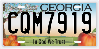GA license plate CQM7919