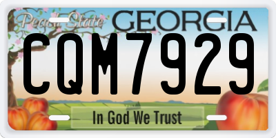 GA license plate CQM7929