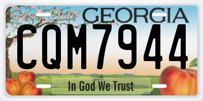 GA license plate CQM7944