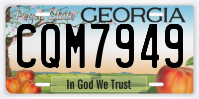 GA license plate CQM7949