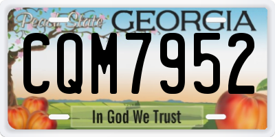 GA license plate CQM7952