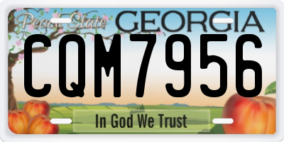 GA license plate CQM7956
