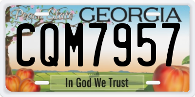 GA license plate CQM7957