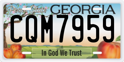 GA license plate CQM7959