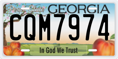 GA license plate CQM7974