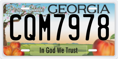 GA license plate CQM7978