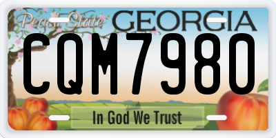 GA license plate CQM7980