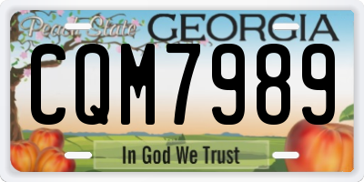 GA license plate CQM7989