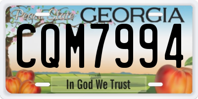 GA license plate CQM7994