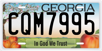 GA license plate CQM7995