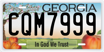 GA license plate CQM7999