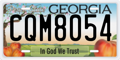 GA license plate CQM8054