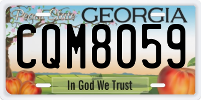 GA license plate CQM8059